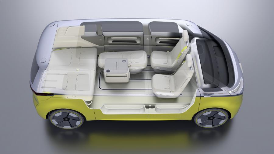 Интерьер Volkswagen I.D. Buzz 2017 года  (фото 7 из 82)